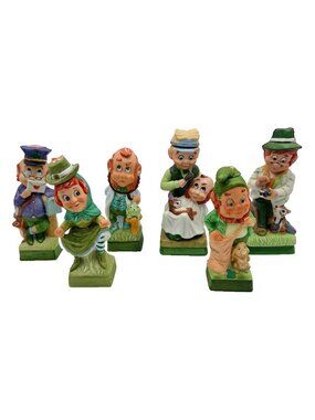 Mr. Lucky Leprechaun Hoffman Decanter Distilling Empty Lot Of 6 Read